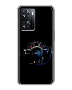 Чехол для OPPO A77 с картинкой «Салон Audi — руль» Чехол для OPPO A77 с картинкой «Салон Audi — руль»
