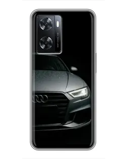 Чехол для OPPO A77 с картинкой «Audi — детализация кузова» Чехол для OPPO A77 с картинкой «Audi — детализация кузова»