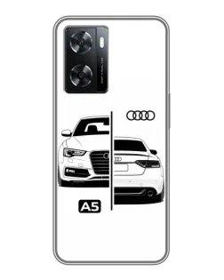 Чехол для OPPO A77 с картинкой «Audi — контрастный дизайн»