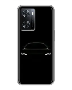 Чехол для OPPO A77 с картинкой «Взгляд Audi в темноте»