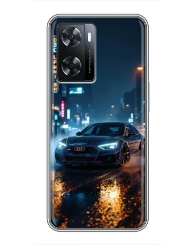 Чехол для OPPO A77 с картинкой «Ночной город и Audi» Чехол для OPPO A77 с картинкой «Ночной город и Audi»