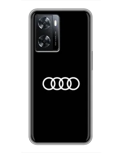 Чехол для OPPO A77 с картинкой «Audi White Logo»