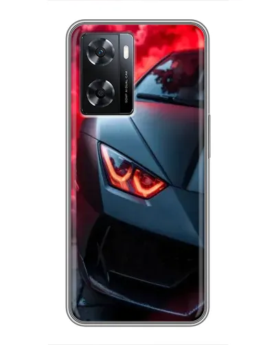 Чехол для OPPO A77 с картинкой «Lamborghini красное сияние»