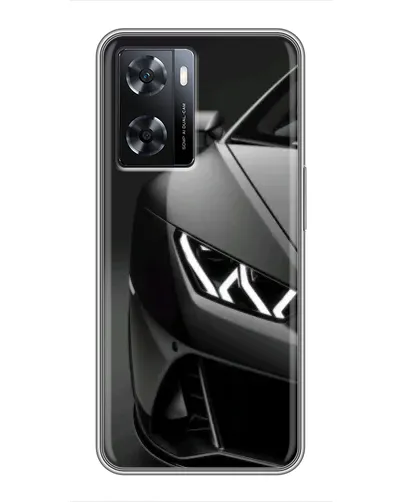 Чехол для OPPO A77 с картинкой «Lamborghini фары детализация»
