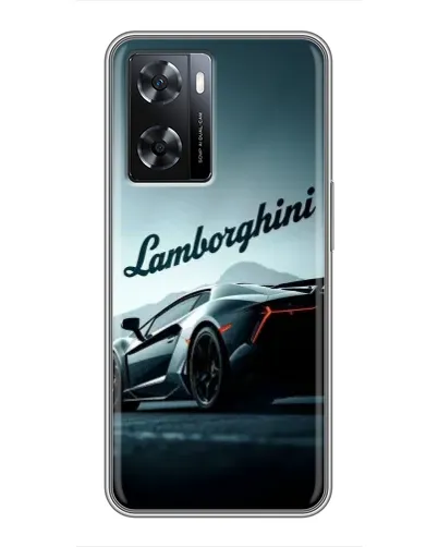 Чехол для OPPO A77 с картинкой «Классическая надпись Lamborghini»