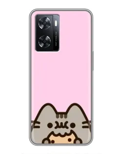 Чехол для OPPO A77 с картинкой «Pusheen и печенье» Чехол для OPPO A77 с картинкой «Pusheen и печенье»