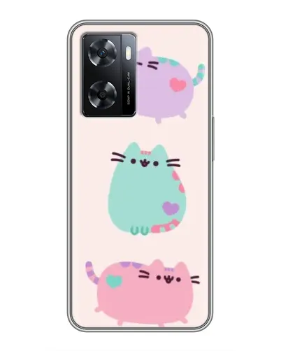 Чохол для OPPO A77 з картинкою «Pusheen тріо» Чохол для OPPO A77 з картинкою «Pusheen тріо»