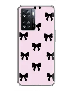 Чохол для OPPO A77 з картинкою «Чорні банти Coquette»