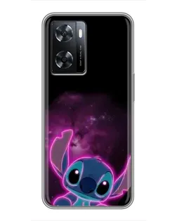 Чехол для OPPO A77 с картинкой «Неоновый Stitch» Чехол для OPPO A77 с картинкой «Неоновый Stitch»
