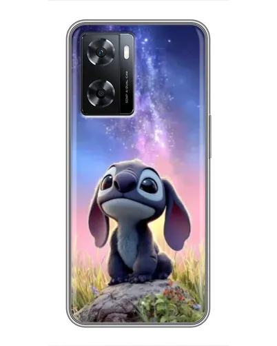 Чехол для OPPO A77 с картинкой «Стич на рассвете»
