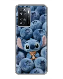 Чехол для OPPO A77 с картинкой «Стич и голубика» Чехол для OPPO A77 с картинкой «Стич и голубика»