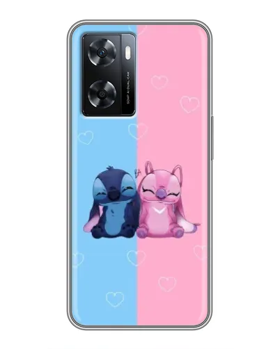 Чехол для OPPO A77 с картинкой «Stitch и Angel Love»