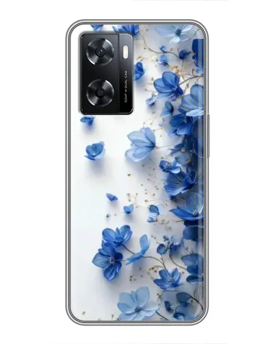 Чохол для OPPO A77 з картинкою «Блакитний квітковий каскад»