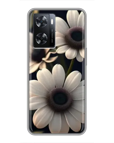 Чохол для OPPO A77 з картинкою «Білі маргаритки макро»