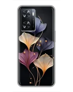 Чохол для OPPO A77 з картинкою «Лілові квіти грації»