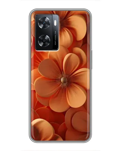 Чохол для OPPO A77 з картинкою «Помаранчева макро квітка»