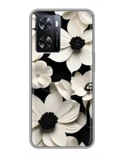 Чохол для OPPO A77 з картинкою «Об'ємні білі квіти»