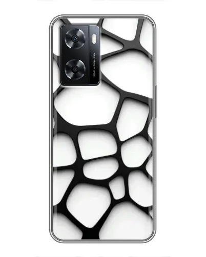 Чохол для OPPO A77 з картинкою «Біла об'ємна сітка»