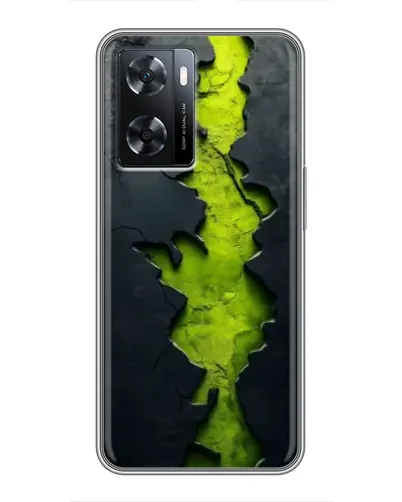 Чохол для OPPO A77 з картинкою «Салатовий розлом скелі»