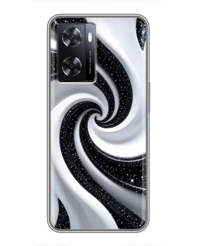 Чохол для OPPO A77 з картинкою «Чорно-біла спіраль»