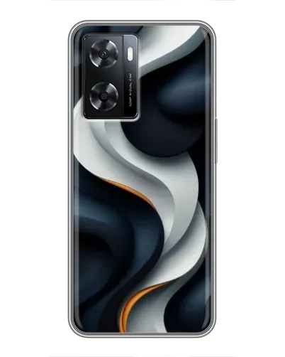 Чохол для OPPO A77 з картинкою «Об'ємні чорно-білі стрічки»