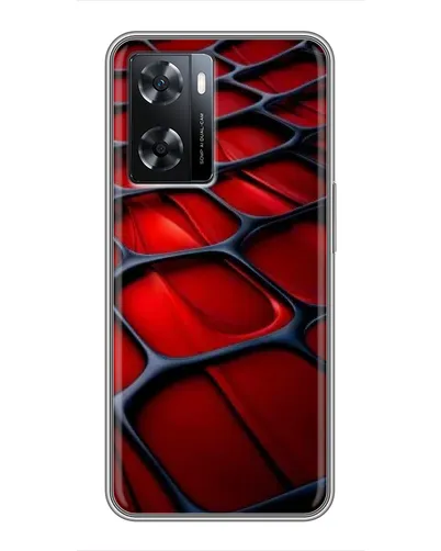 Чохол для OPPO A77 з картинкою «Червона глянцева сітка»