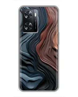 Чохол для OPPO A77 з картинкою «Кольорові хвилі каньйону»