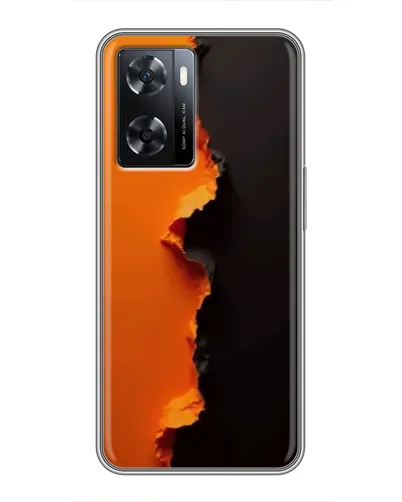 Чохол для OPPO A77 з картинкою «Помаранчевий розлом»