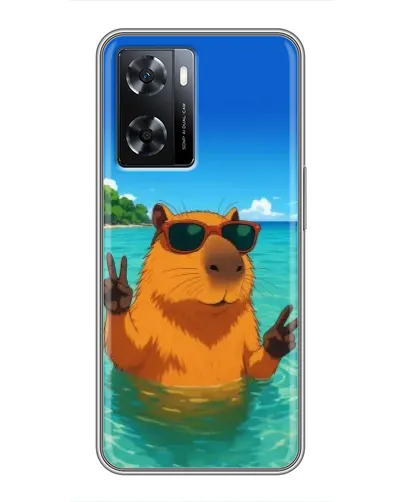 Чехол для OPPO A77 с картинкой «Морская капибара» Чехол для OPPO A77 с картинкой «Морская капибара»