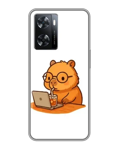 Чехол для OPPO A77 с картинкой «Капибара с ноутбуком» Чехол для OPPO A77 с картинкой «Капибара с ноутбуком»