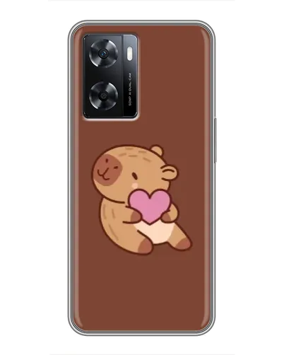 Чехол для OPPO A77 с картинкой «Капибара с сердцем» Чехол для OPPO A77 с картинкой «Капибара с сердцем»