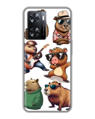Чехол для OPPO A77 с картинкой «Крутые капибары музыканты» Чехол для OPPO A77 с картинкой «Крутые капибары музыканты»