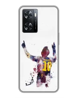 Чехол для OPPO A77 с картинкой «Акварельный Месси Барселона» Чехол для OPPO A77 с картинкой «Акварельный Месси Барселона»