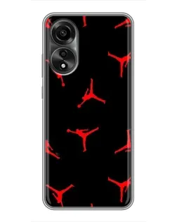 Чохол для OPPO A78 (4G) з картинкою «Jordan Red Pattern» Чохол для OPPO A78 (4G) з картинкою «Jordan Red Pattern»