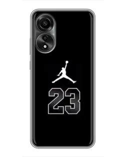 Чехол для OPPO A78 (4G) с картинкой «Jordan Flight 23»
