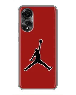 Чехол для OPPO A78 (4G) с картинкой «Jordan Red Back»