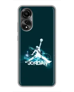 Чехол для OPPO A78 (4G) с картинкой «Jordan Blue Fire»