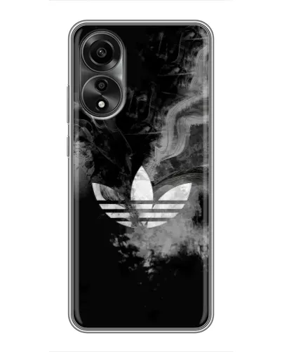 Чехол для OPPO A78 (4G) с картинкой «Абстрактный дым Adidas»