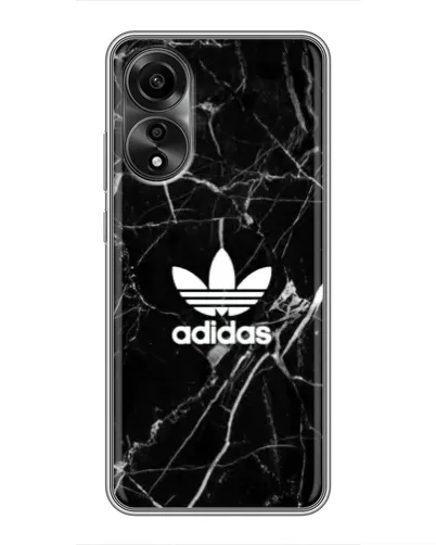 Чехол для OPPO A78 (4G) с картинкой «Белый мрамор Adidas»