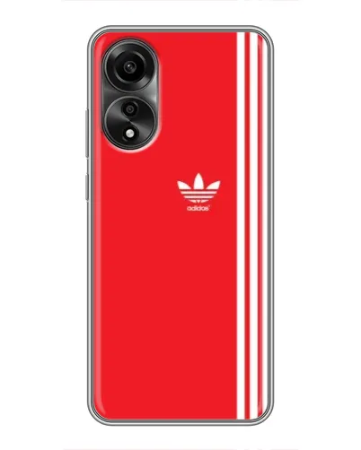 Чехол для OPPO A78 (4G) с картинкой «Красный минимализм Adidas»
