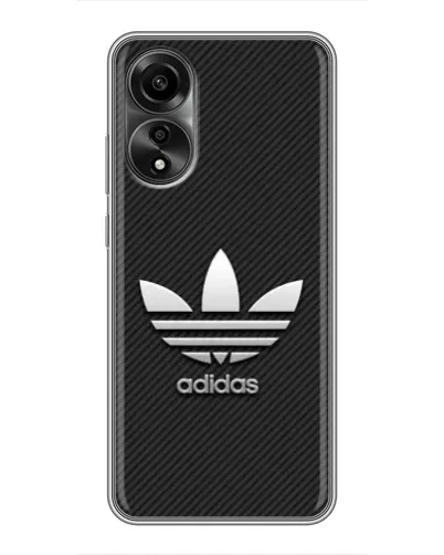 Чехол для OPPO A78 (4G) с картинкой «Adidas Карбоновая текстура»