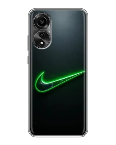 Чехол для OPPO A78 (4G) с картинкой «Неоновый контур Nike»