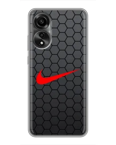 Чехол для OPPO A78 (4G) с картинкой «Nike — карбоновая сетка»