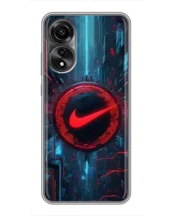 Чехол для OPPO A78 (4G) с картинкой «Техногенный стиль Nike» Чехол для OPPO A78 (4G) с картинкой «Техногенный стиль Nike»