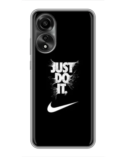Чехол для OPPO A78 (4G) с картинкой «Текстовый принт Nike»