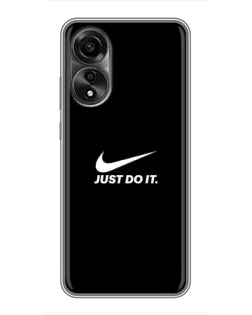 Чехол для OPPO A78 (4G) с картинкой «Минимализм от Nike» Чехол для OPPO A78 (4G) с картинкой «Минимализм от Nike»