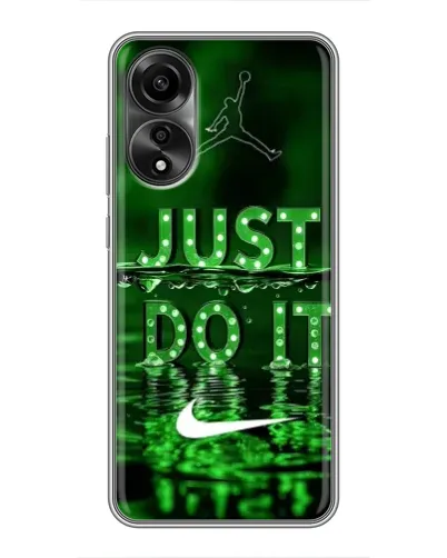 Чехол для OPPO A78 (4G) с картинкой «Зеленый неоновый Nike»