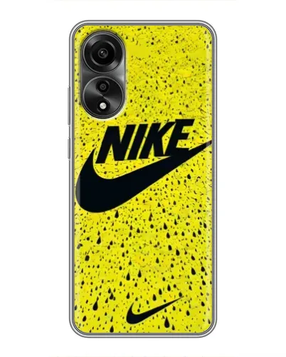 Чехол для OPPO A78 (4G) с картинкой «Желтый текстурный Nike»