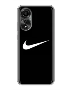 Чехол для OPPO A78 (4G) с картинкой «Минималистический Найк» Чехол для OPPO A78 (4G) с картинкой «Минималистический Найк»