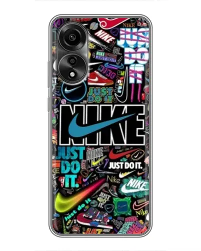 Чехол для OPPO A78 (4G) с картинкой «Яркий коллаж Nike» Чехол для OPPO A78 (4G) с картинкой «Яркий коллаж Nike»